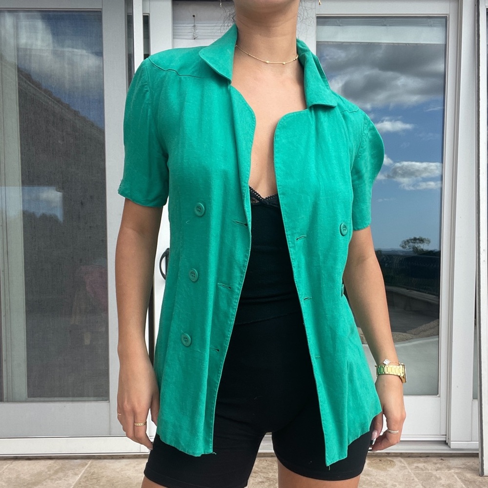 Kelly Green Button Down